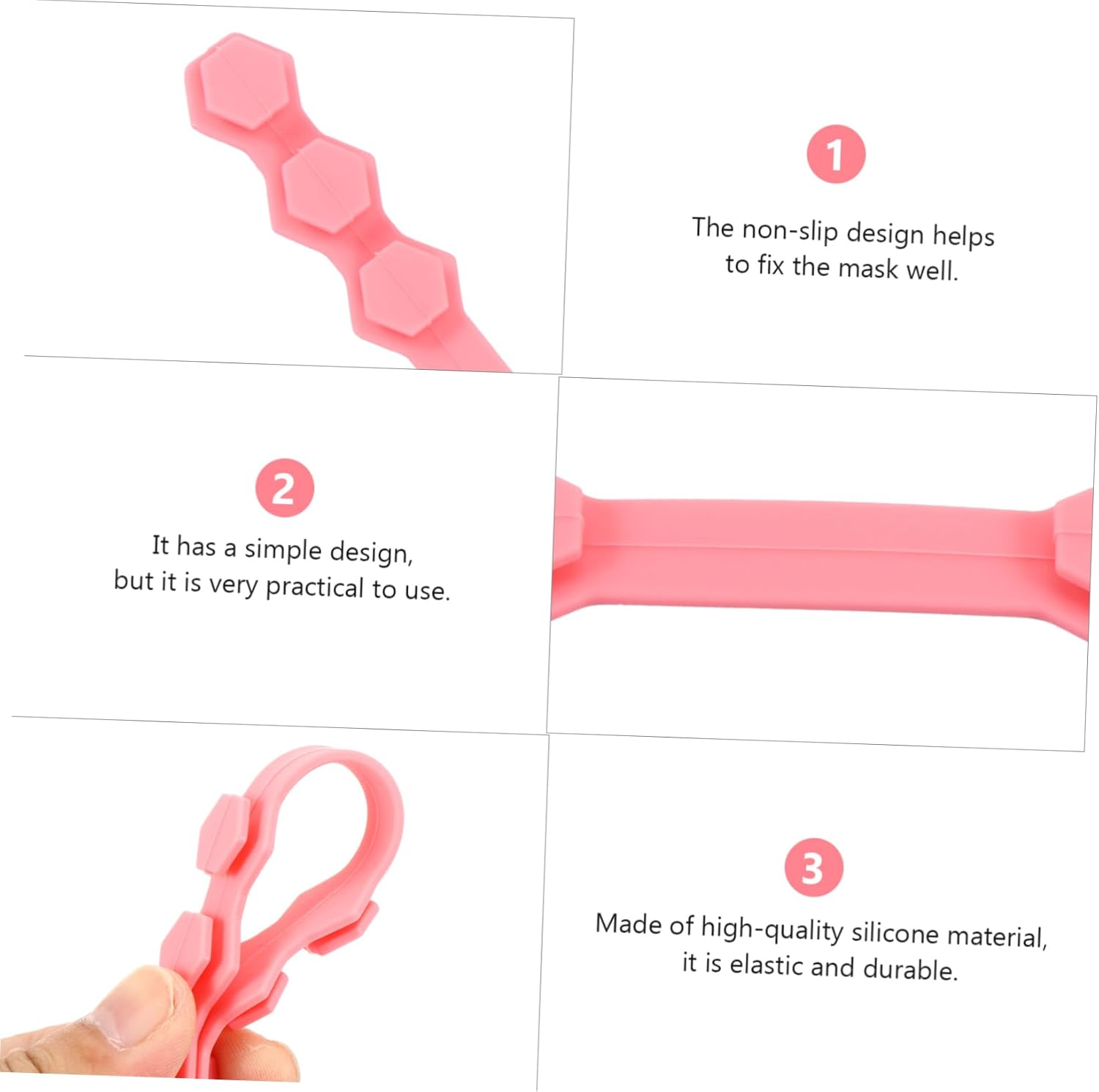 PLAFOPE 10Pcs Silicone Ear Hook Extenders Strap Cord Extension Buckle for Adjustable Lanyard Non-Slip Protective Ear Saver Suitable for Daily Use image number 2