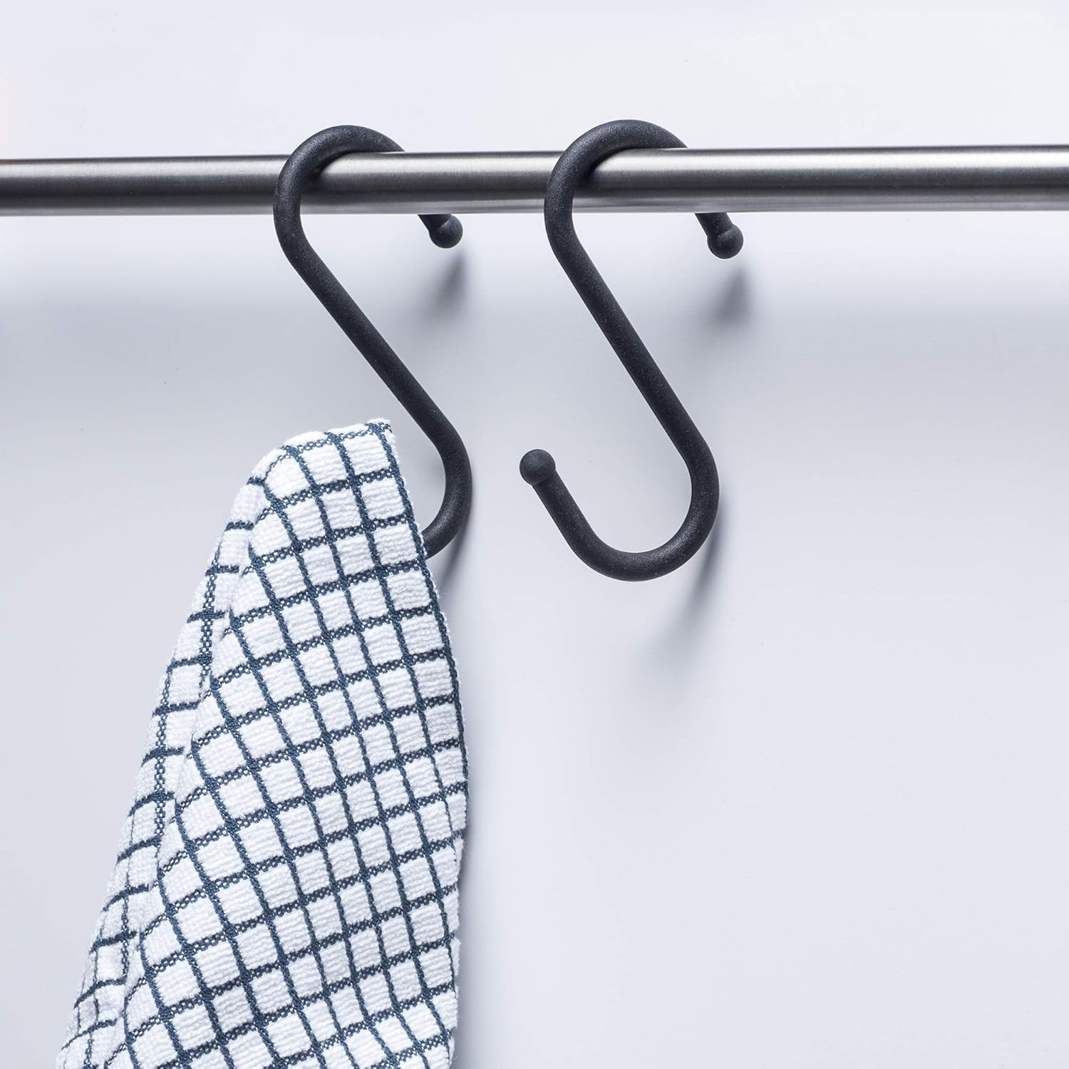 Zeal Silicone S Shape Hanging Hook, 12Cm Set of 2 Black, One Size, W239N image number 4