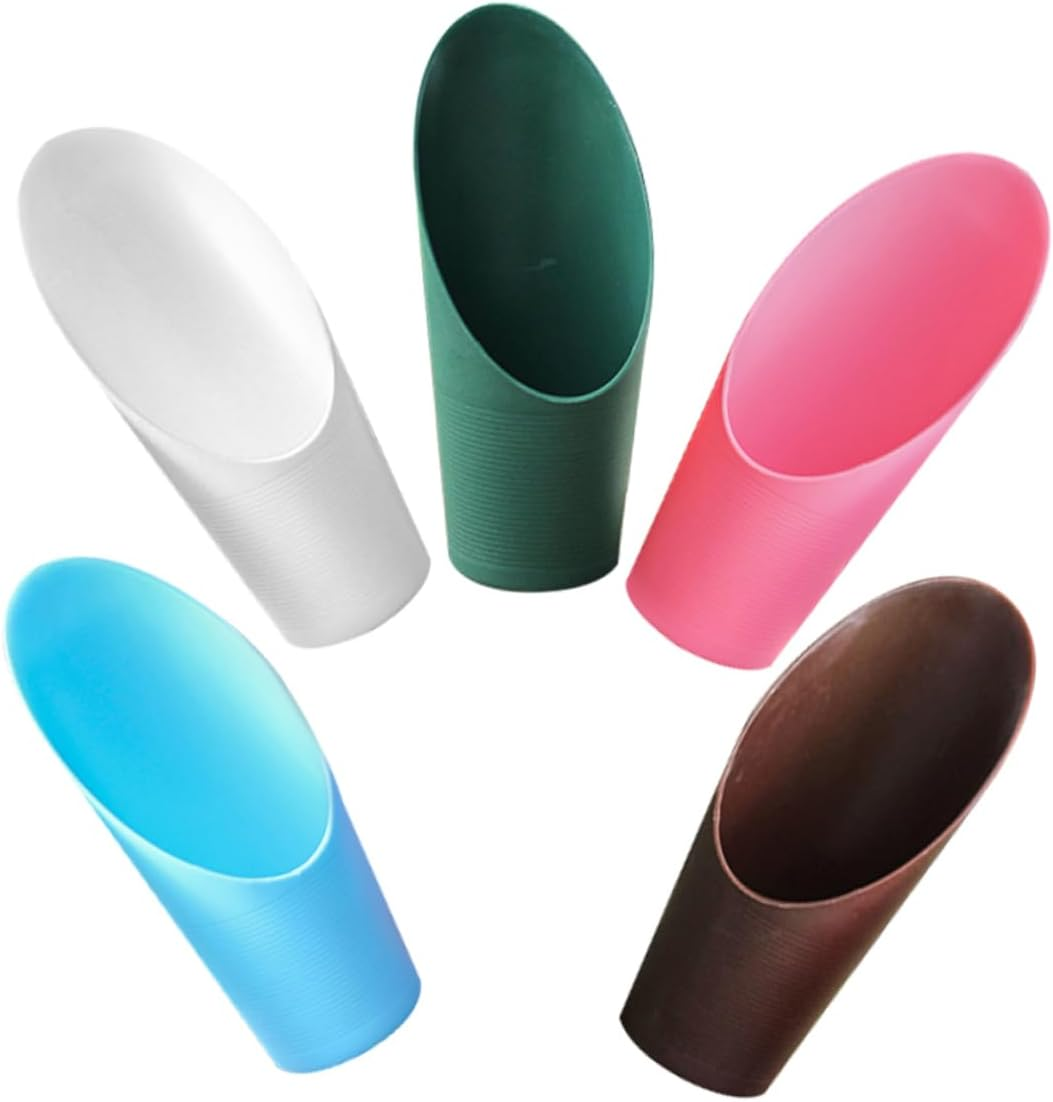 ROMISBABA 5Pcs Multi-Color Plastic Soil Scoops for Gardening and Succulent Planting Small Portable Potting Soil Scoop Set Lightweight Transplanting for Garden Use image number 5