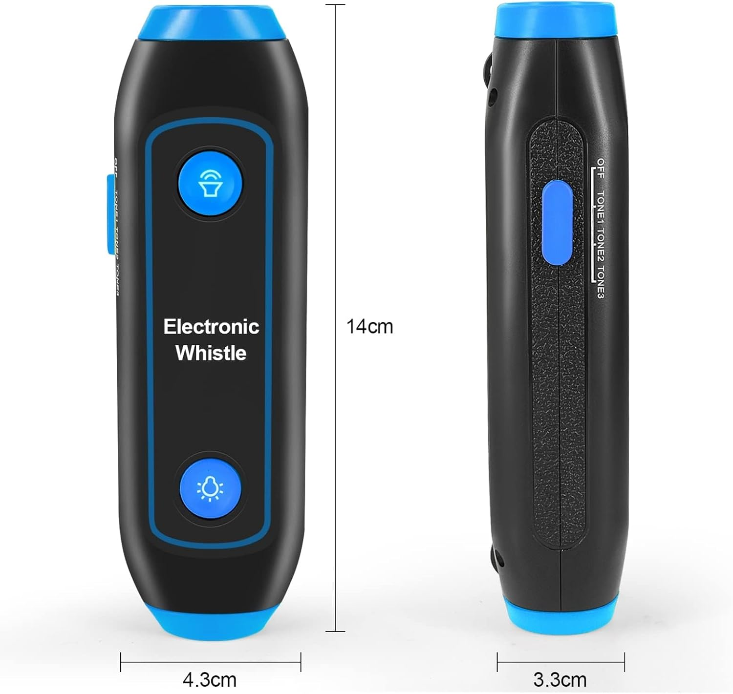 Electronic Loudest 3 Tones High Volume Handheld Whistle for Referees Training, with Lanyard, Clean for Using, ABS Material (Blue) - Orange image number 6