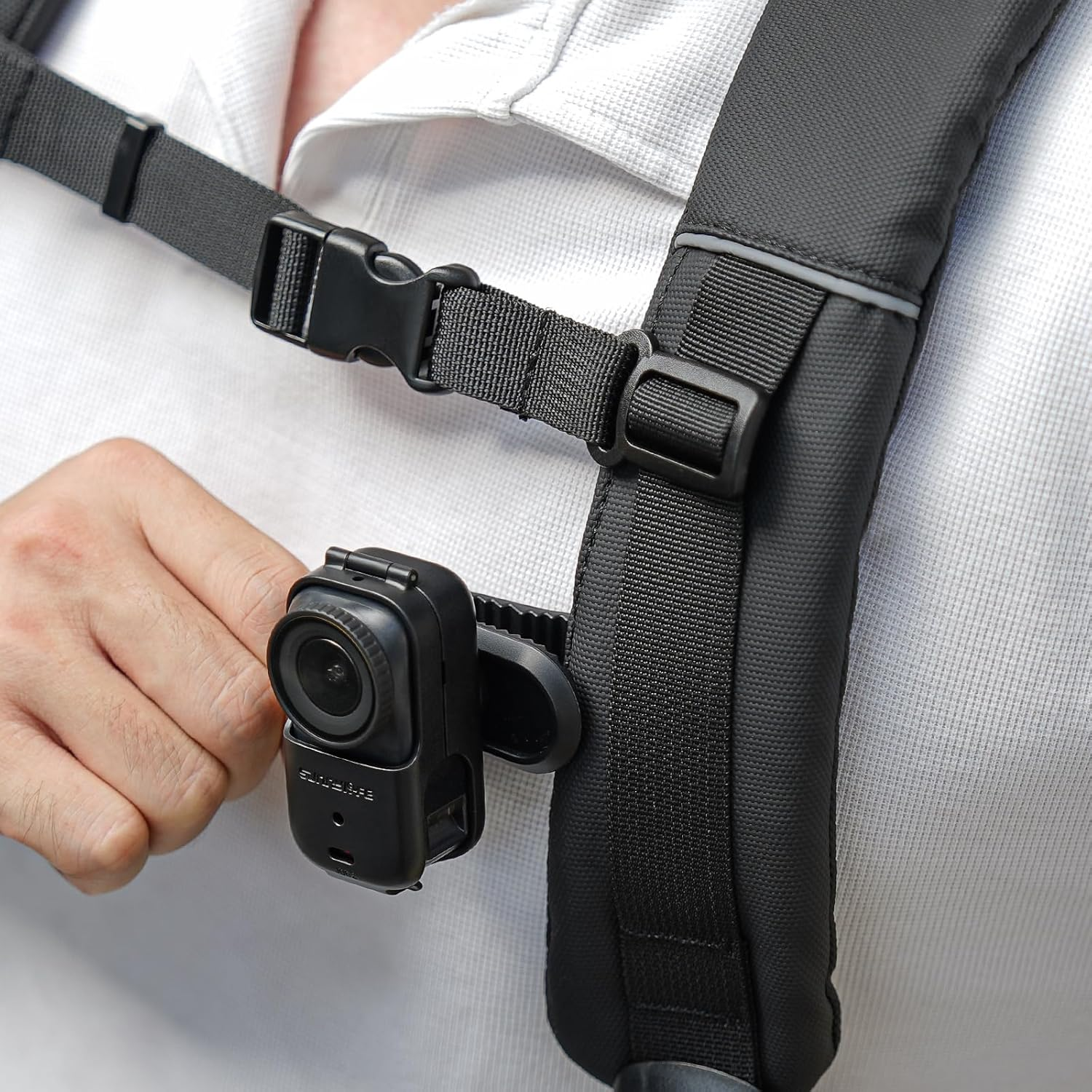 DGBAY Backpack Mount Clip for DJI Osmo Nano,360 Rotation Horizontal Vertical Quick Release Mount Hat Camera Clip for Backpack Compatible with DJI Nano Accessories image number 5