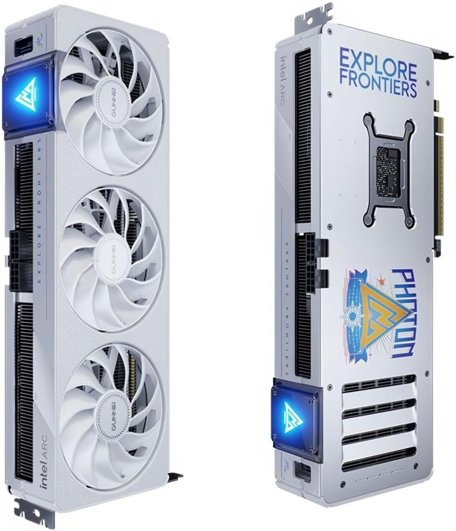 WEELIAO GUNNIR Intel Arc B580 Photon OC Video Card 12GB Black GDDR6 2850Mhz Triple Fan Graphics Card (192-Bit, Pci-Express 4.0 X8, One HDMI Three Displayports, Supports 4K) (B580 Photon White) image number 2