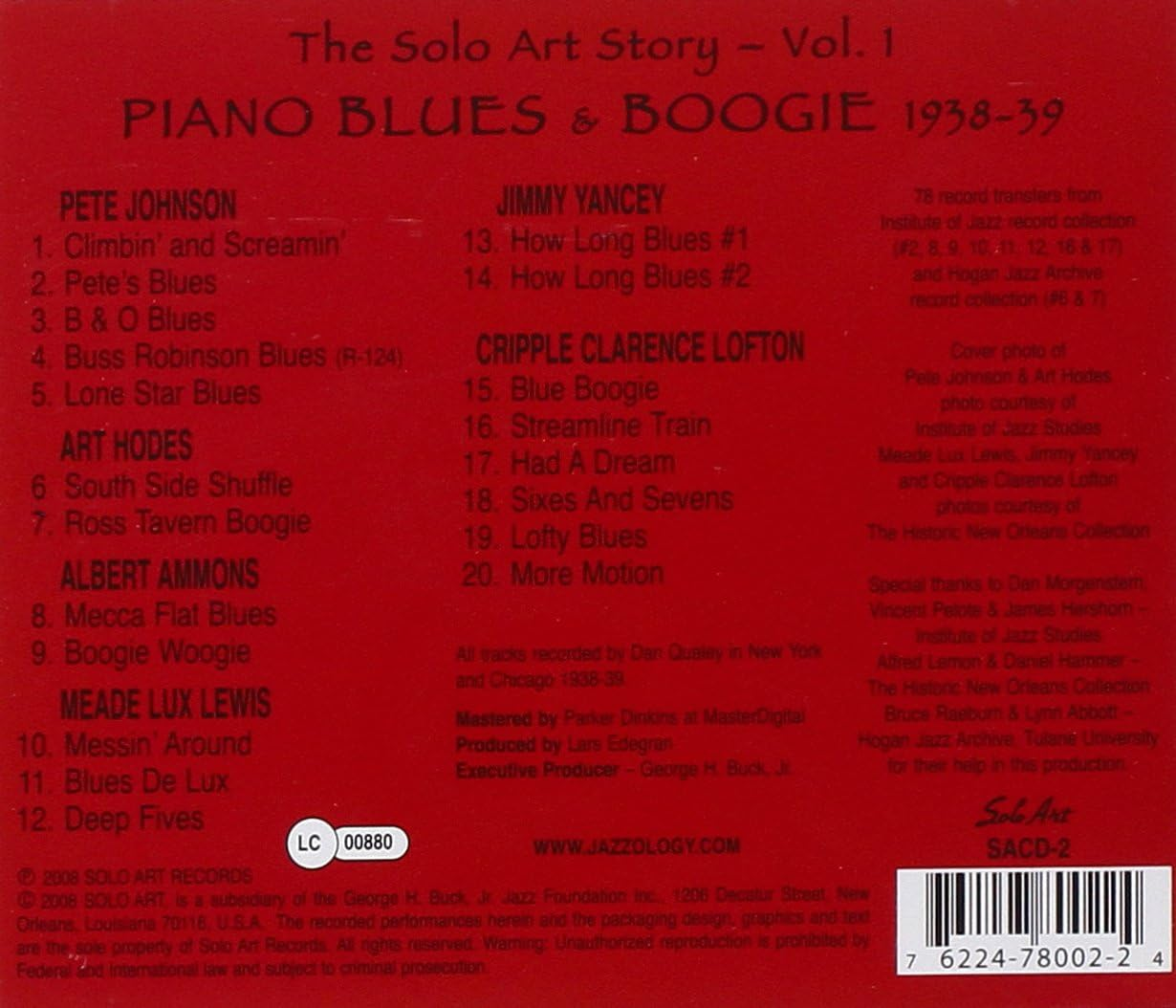 Solo Art Story Piano Blues Boogie 19381939