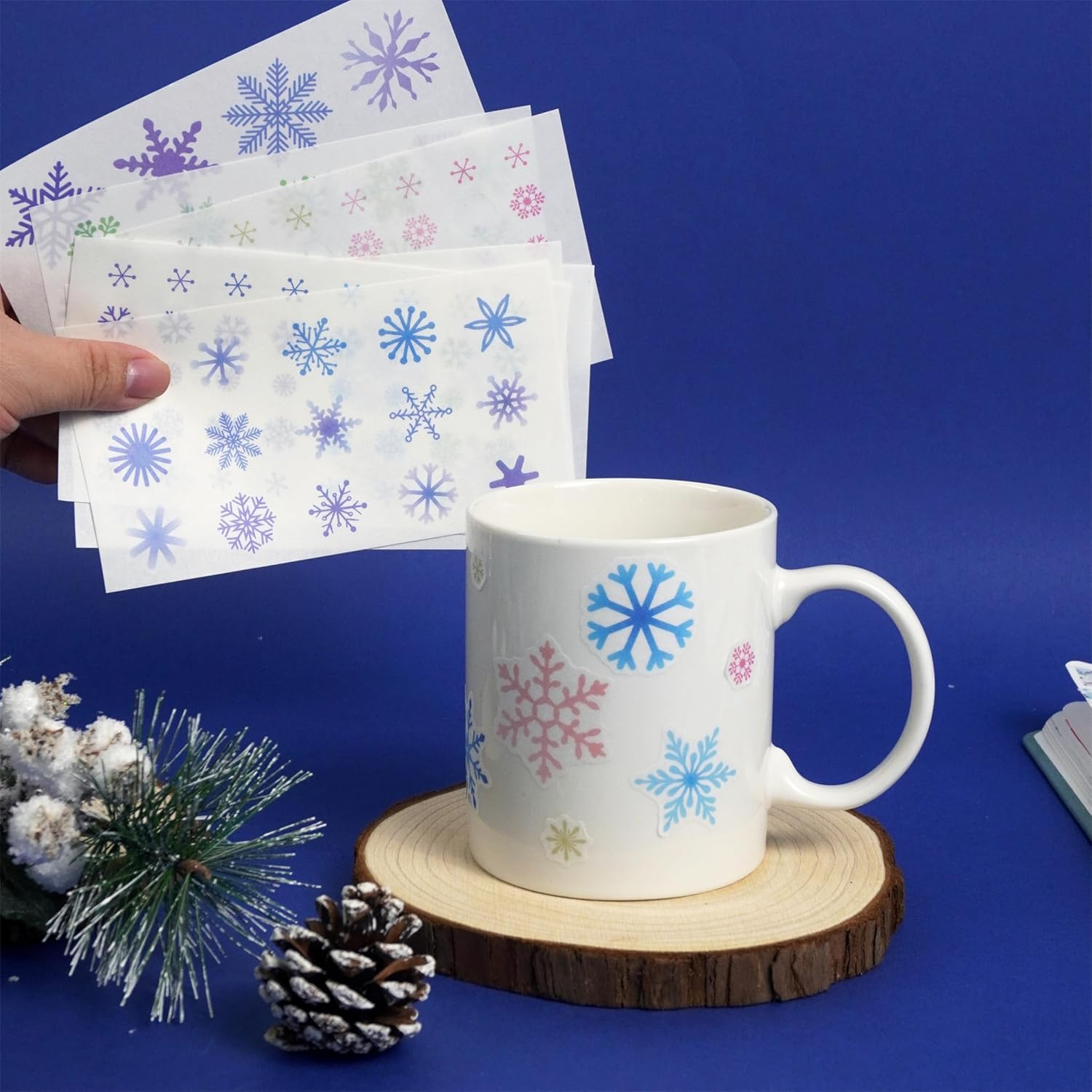 YUBBAEX Winter Washi Tape & Sticker Pack Snow Landscaping Masking Tapes Scrapbook Paper Holiday Decorative for Arts, DIY Crafts, Journal Supplies, Scrapbook, Card/Gift Wrapping image number 1