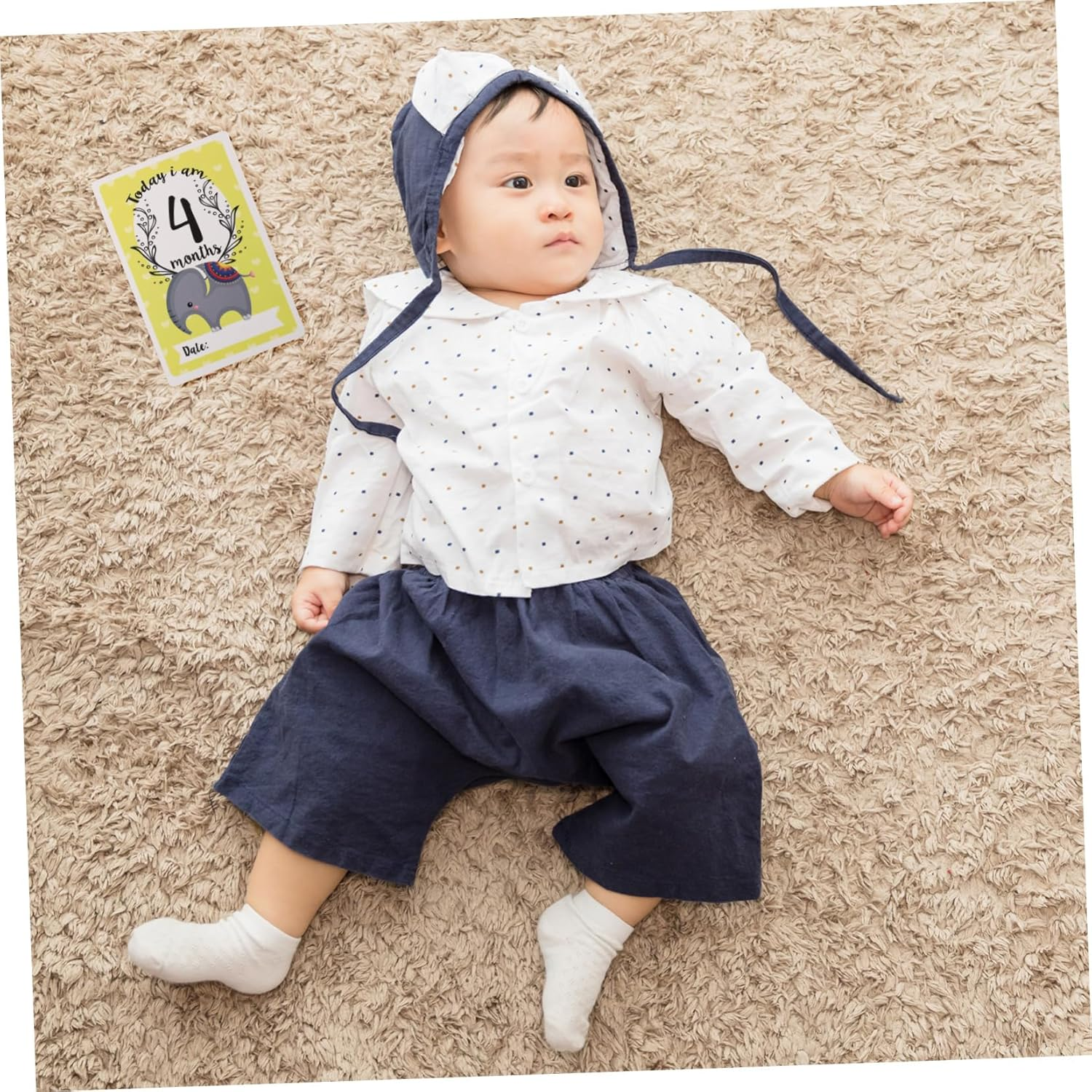 12Pcs Animal Monthly Cards Milestone Cards Growth Recording for Commemorative Occasions image number 5