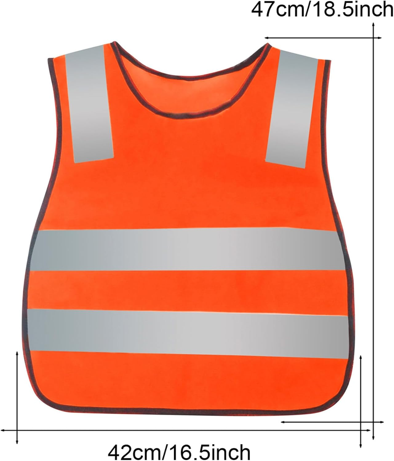 KEOYA Kids High Visibility Reflective Vest Fluorescent Neon Elastic Waist Strap Vest Pack for 2-10 Years - A 5-Pack Yellow image number 6