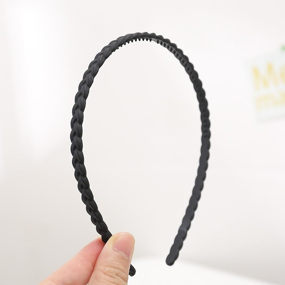 Visxcnu Pack of 6 Thin Hair Bands, Plastic Headbands, Multicoloured Headbands, Plastic for Girls and Women