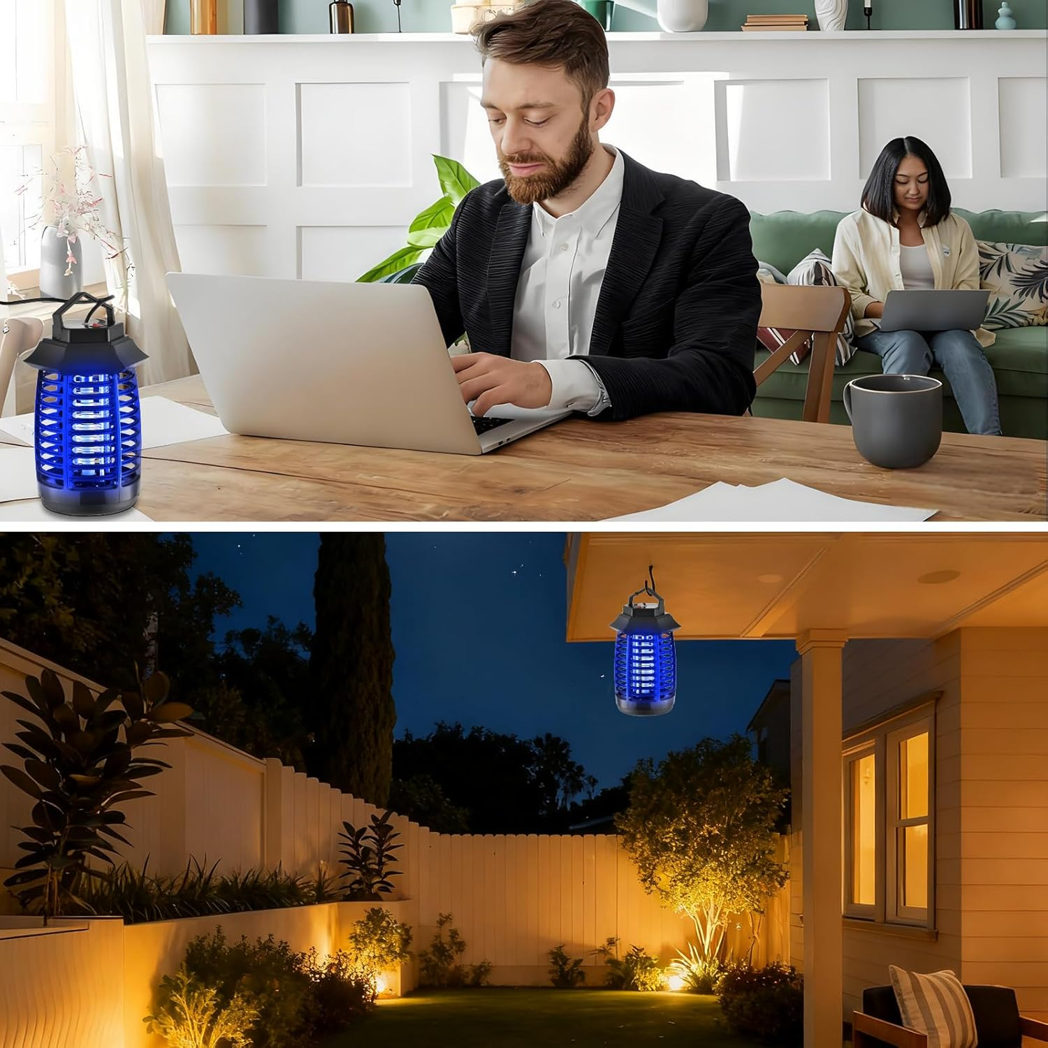 Bug Zapper, Mosquito Zapper Outdoor, 4300V High Powered Waterproof Electric Insect Trap, Plug-In Mosquito Killer, Fly Traps for Home, Kitchen, Backyard, Patio image number 3