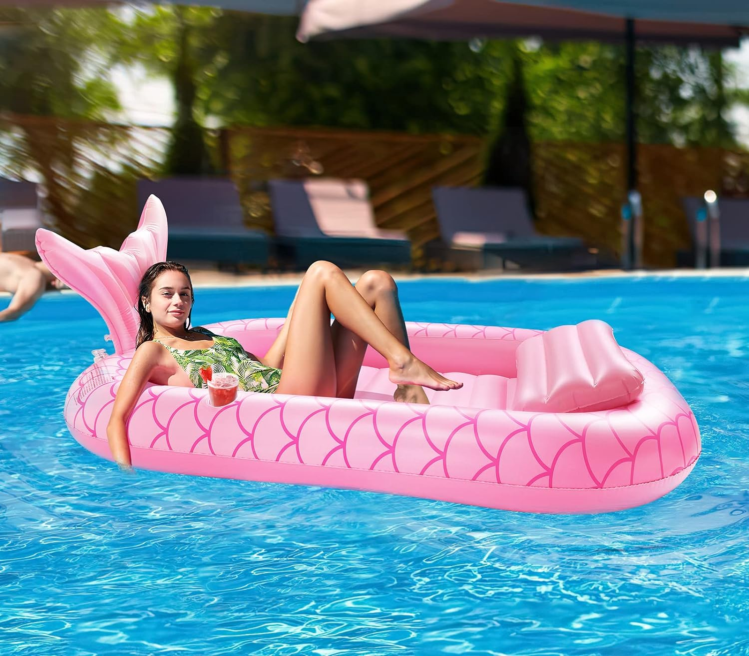 Heysplash Inflatable Pool Float, Luxury Portable Water Float, Water Mattress, Summer Toy for Children and Adults image number 1