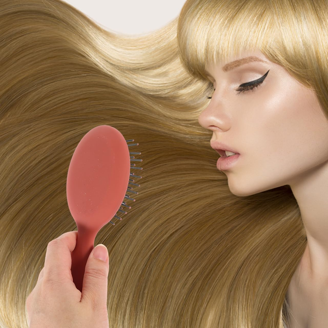 Healeved Travel Hair Brush Set 6-Piece Mini Detangling Brush for Wet Hair Soft and Gentle for on the Go and at Home image number 1