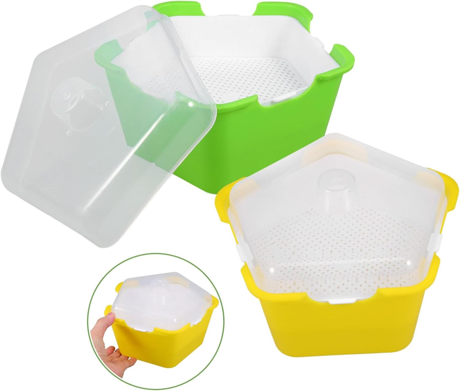 BUTIFULSIC 4Sets Thick Germination Tray for Seedlings Multi-Functional Nursery Supply for Greenhouse and Gardening and Compact Design for Starting