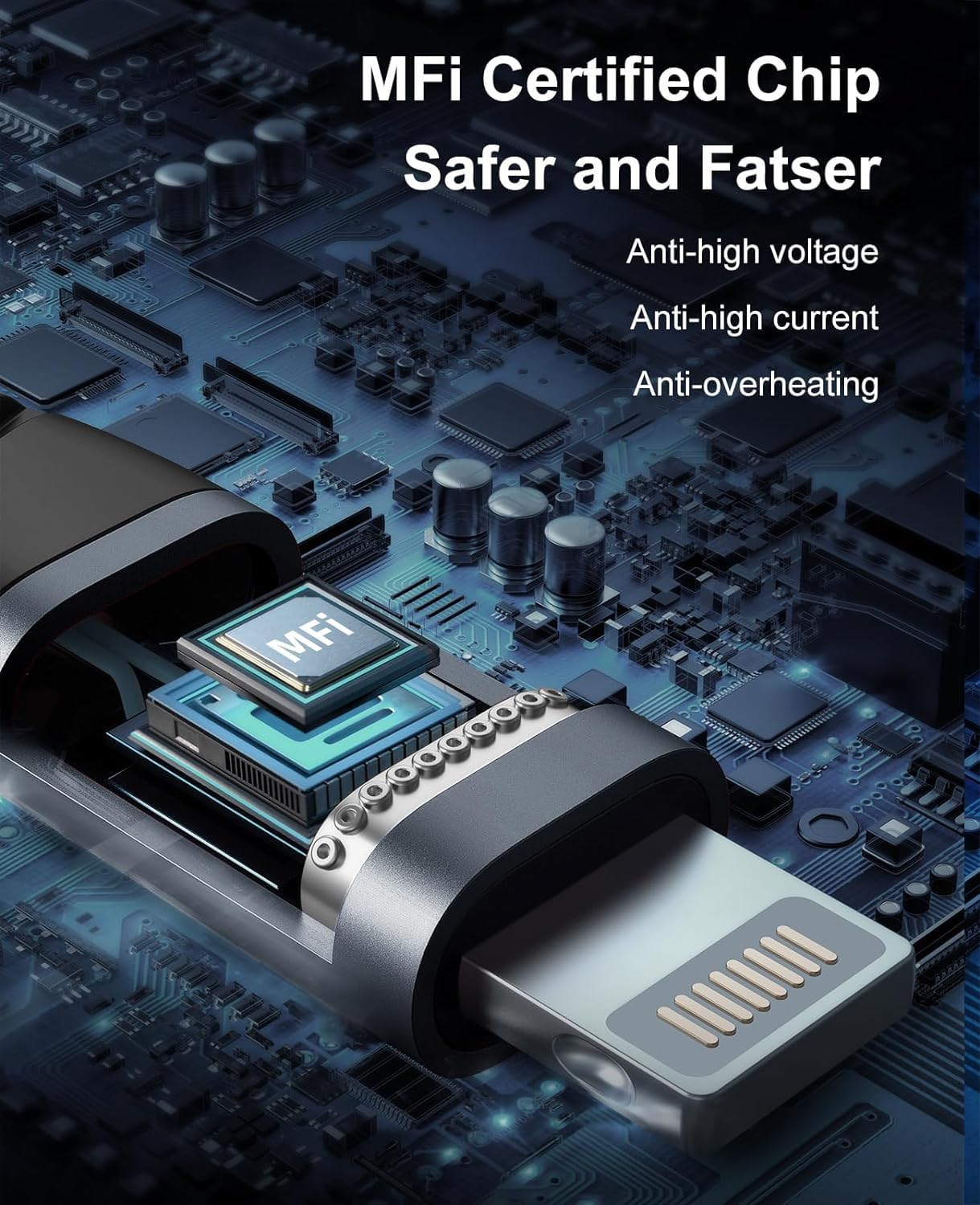 INONE Nylon USB C to Lightning Cable, USB C Iphone Charger Cable Mfi Certified USB C Iphone Charger Cord Fast Charging for Iphone 14 13 Mini Pro Max 12 Mini Pro Max 11 X XS XR 8 plus Ipad(2M Black) image number 4