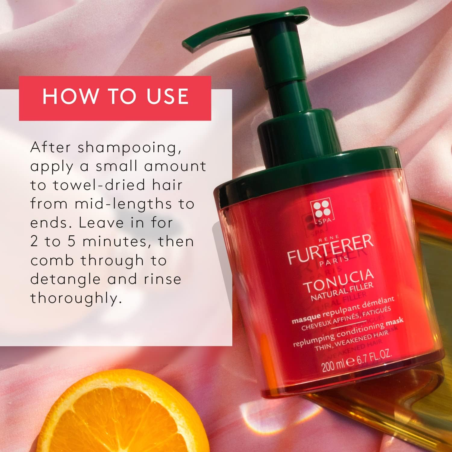 Rene Furterer Tonucia Natural Filler Replumping Conditioning Mask (Thin, Weakened Hair) 200Ml/6.7Oz image number 4