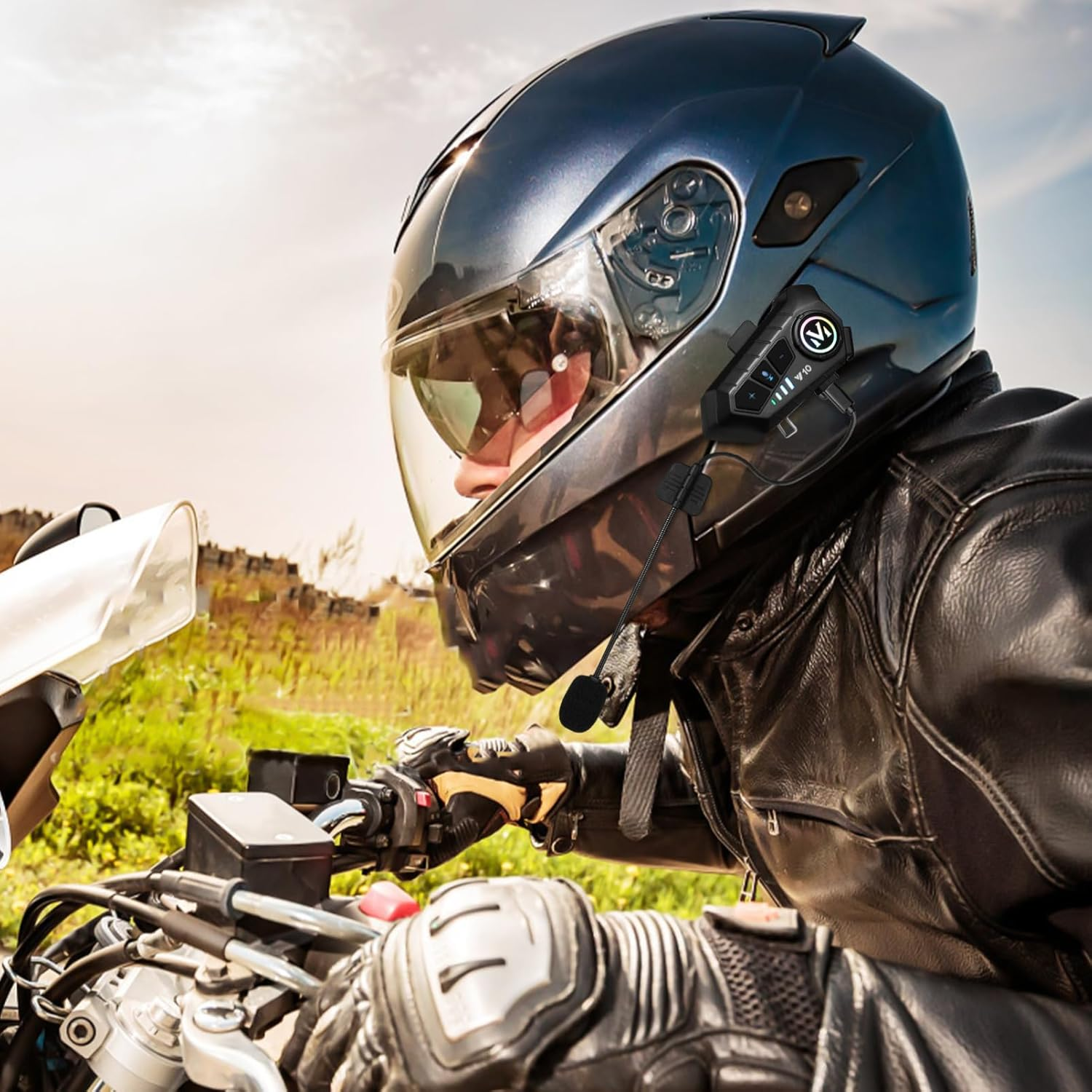 Mobestech Motorcycle Headset Wireless Headset Motorcycle Helmet Headset Helmet Headset Mount Helmet Headphone Wireless Helmet Headset Motorcycle Headset Helmet Speaker Plastic image number 3