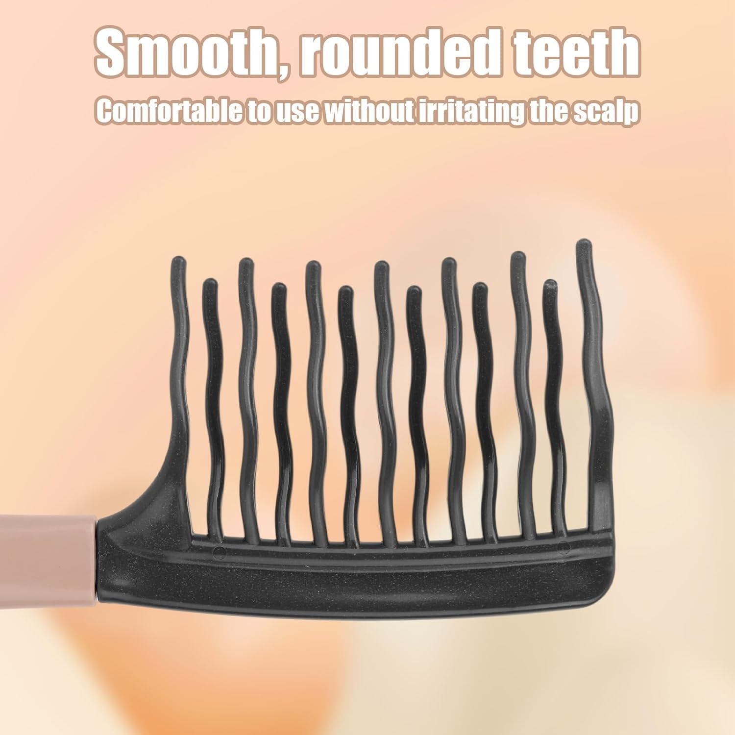 Sinbana Wide Tooth Comb for Curly Hair, Upgraded Wide Tooth Detangling Comb with Ergonomic Handle for Women & Men Long Thick Frizzy Hair (Grey) image number 4