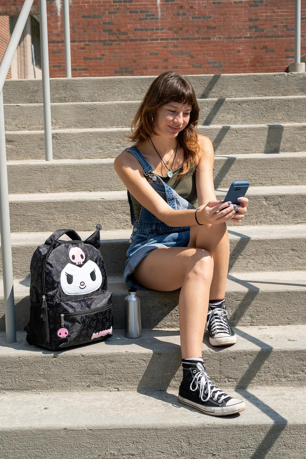 AI ACCESSORY INNOVATIONS Hello Kitty Backpack for Girls, Sanrio Kawaii Bookbag, 16 Inch Anime School Bag with 3D Features image number 2