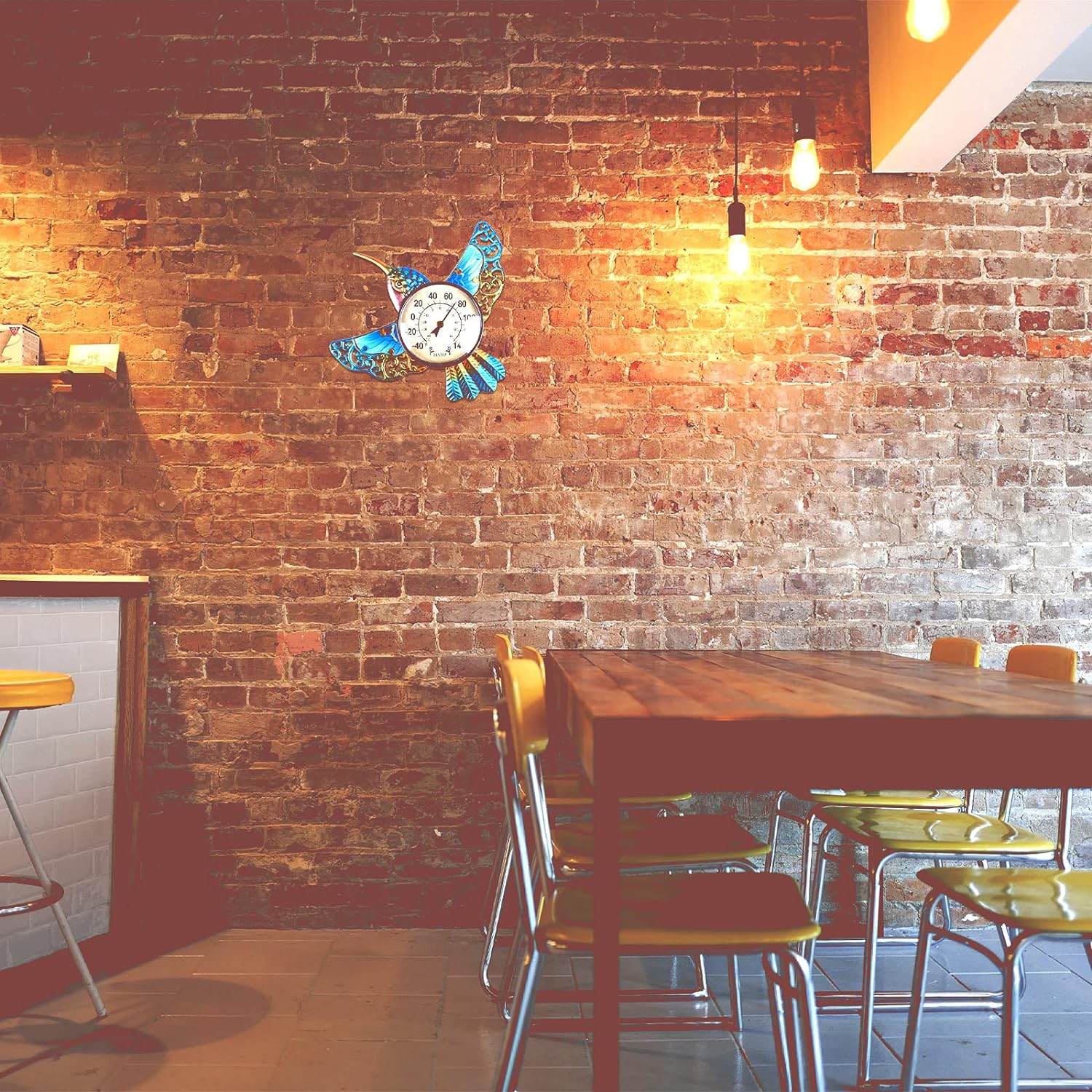 MUMTOP Indoor Outdoor Thermometer Hummingbird Waterproof Wall-Mounted Thermometer Exquisite Decoration Does Not Require Any Battery image number 5