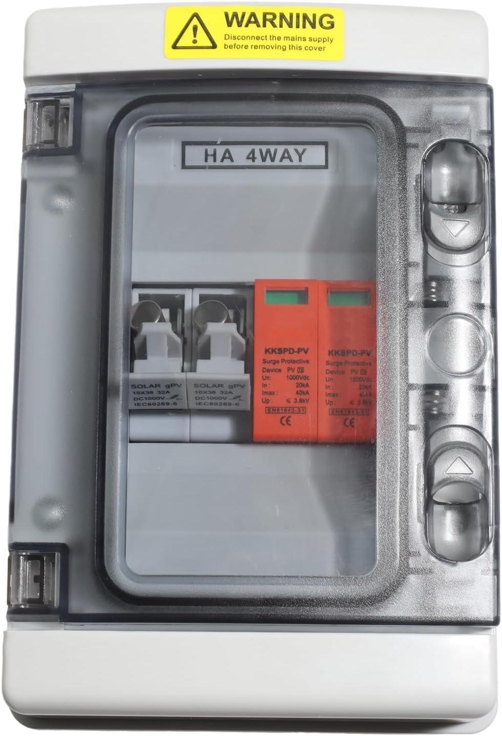 Aikoolwer Solar PV Combiner Box Surge Protector DC 1000V 32A Fuse Waterproof IP65 Photovoltaic Panel Outdoor image number 4