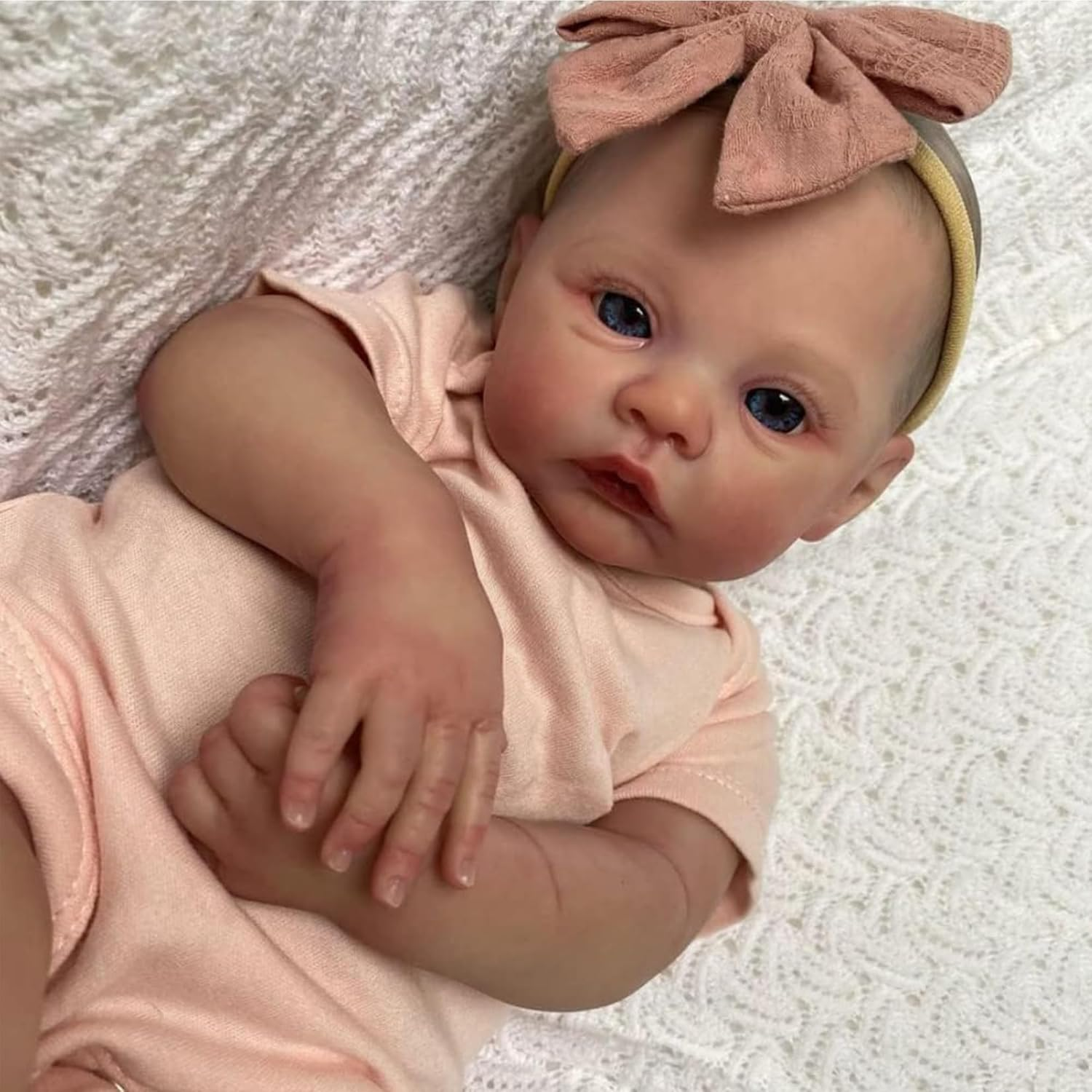 Reborn Dolls 20 Inch Girl Lifelike Baby Vinyl Limbs Soft Cloth Body Feeding Kit Toys Birth Certificate Accessories Gifts for Kids Age 3+ Realistic Baby Doll Toddler image number 2