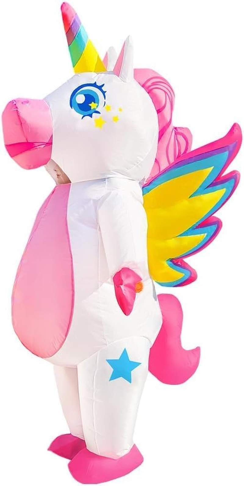 Inflatable Adult Size Winged Unicorn Costume - Full Body Blow up Costume for Men and Women image number 4