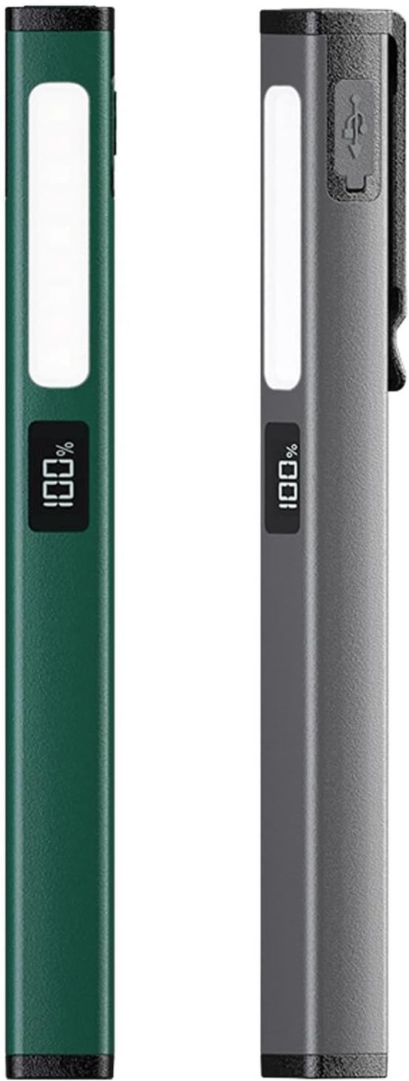 WIYETY 2 Pack LED Pen Lamp: Rechargeable COB Work Light with White and Red Modes, Portable Work Light with Magnet and Clip for Maintenance, Camping, Hiking, Emergency Etc