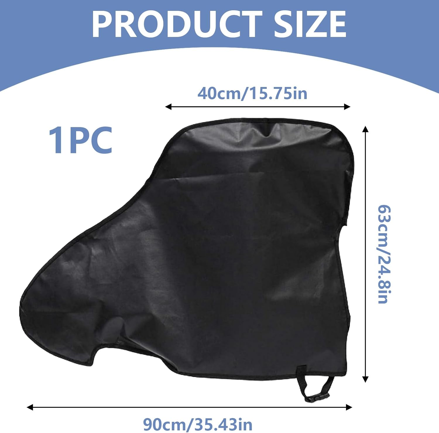 Universal Waterproof Caravan Hitch Cover, Heavy Duty Tow Hitch Cover with Adjustable Strap, Caravan Drawbar Trailer Protector, All-Weather Waterproof Tow Bar Cover for Campervan and Trailer (Black) image number 1