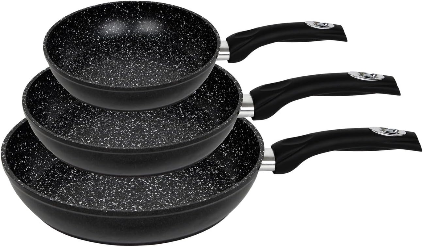 Healthy Choice 3-Piece Forged Frypan Set - Non-Stick Coating, Durable Aluminium, Even Heat Distribution, Soft Touch Handles, Suitable for All Cooktops image number 1