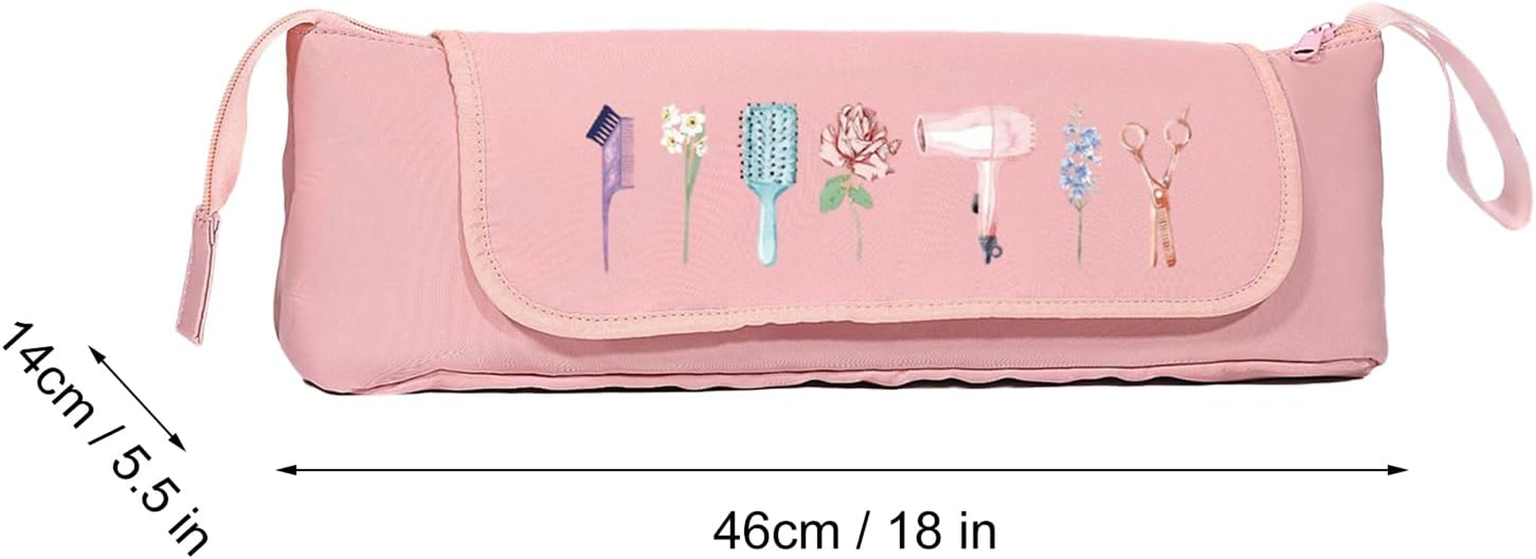 YNPQTDS Hairdressing Device Travel Bag, Portable Waterproof Heat Resistant Divider Bag for Hair Straighteners and Hair Accessories for Straighteners Scissors Hair Dryer