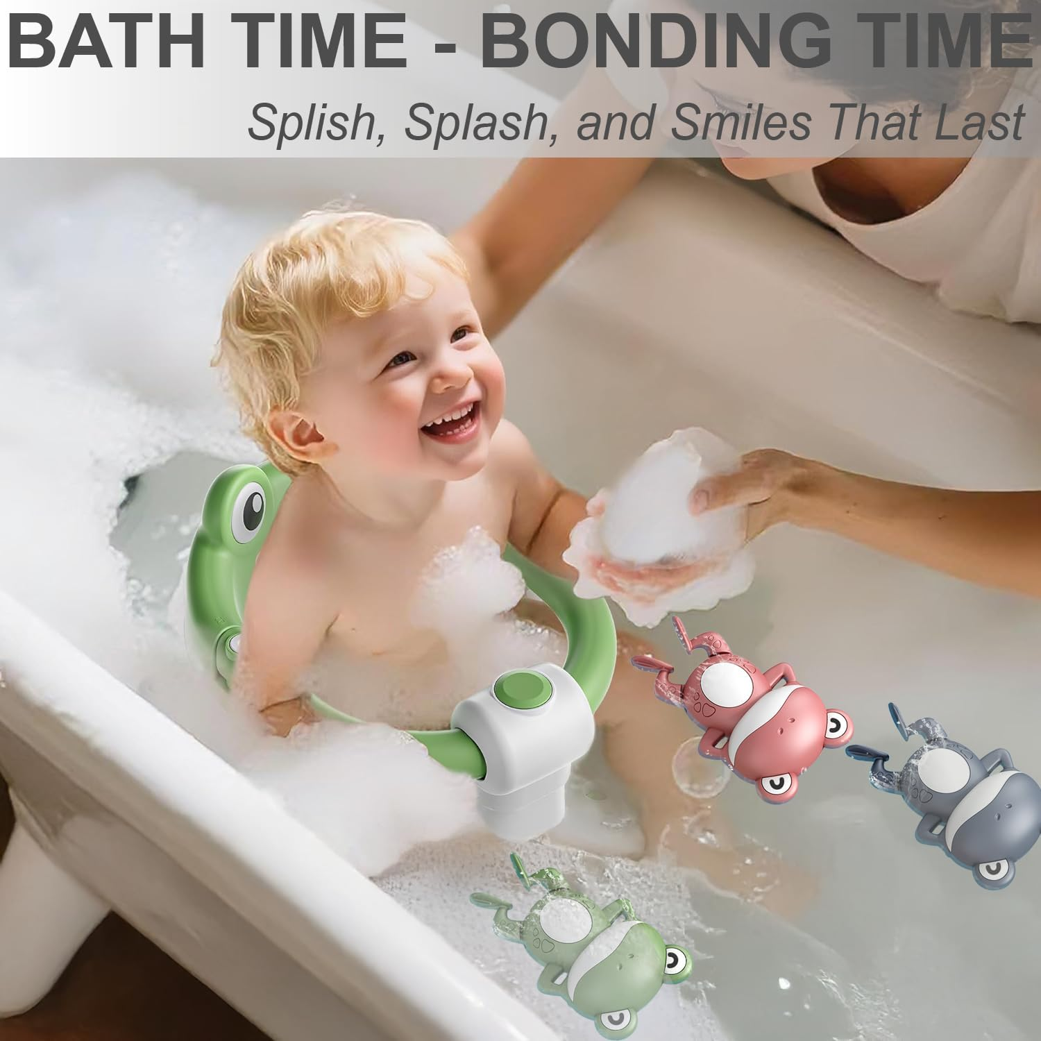 Baby Bath Seat for Babies 6 Months & Up, Non-Slip Toddler Bath Seats for Babies Sitting Up, Safe Infant & Newborn Bathtub Chair with 4 Suction Cups & Soft Cushion for Shower (Green) image number 3