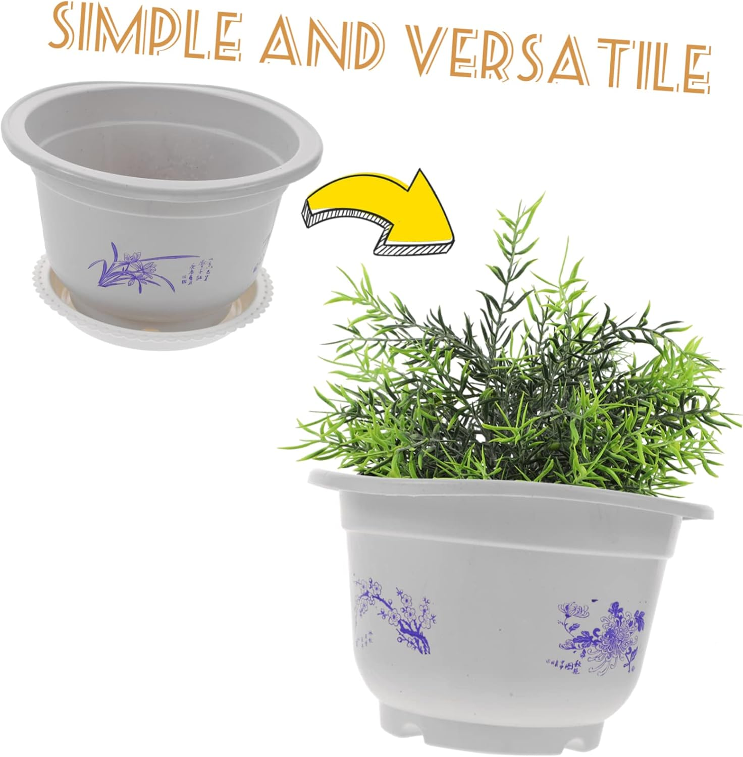 10Pack round Flower Planters Enhanced Water Filtration Ideal for Succulents Indoor Gardening image number 6