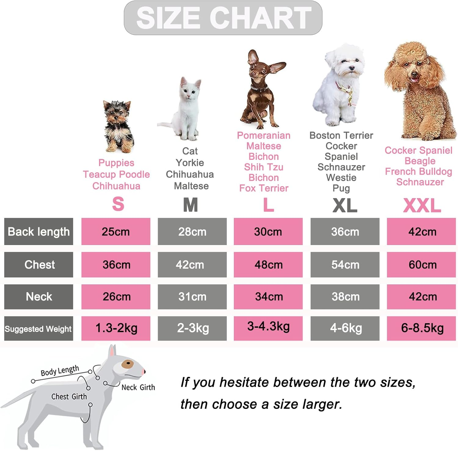 Stylish Dog Onesie with Love Motif Dog T-Shirt - Comfortable Pet Pyjamas for Small Dogs and Cats - Cute Puppy Bodysuit - Dog Jumpsuit Top in Trendy Four-Legged Vest image number 3