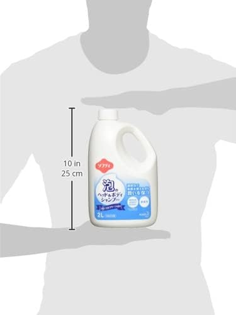 Kao Softy Foam Head & Body Shampoo, 0.5 Gal (2 L), for Packing, Commercial Use, Weak Acidity, Vegetable Moisturizing Ingredients, Green Floral Scent, Kao Professional Service image number 3