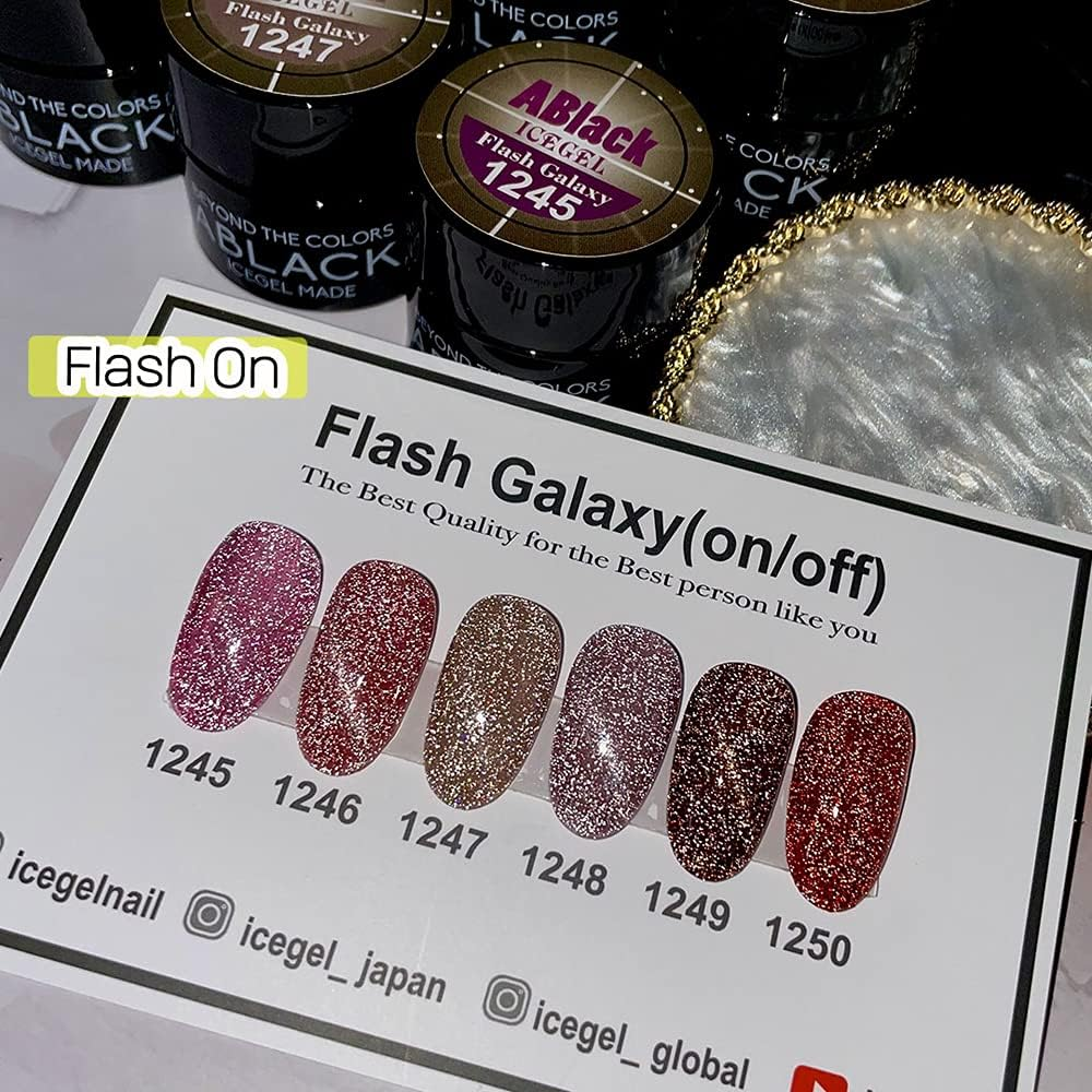 ICE GEL ABLACK Flash Star Galaxy 1246 Color Gel 0.1 Oz (3 G) image number 2