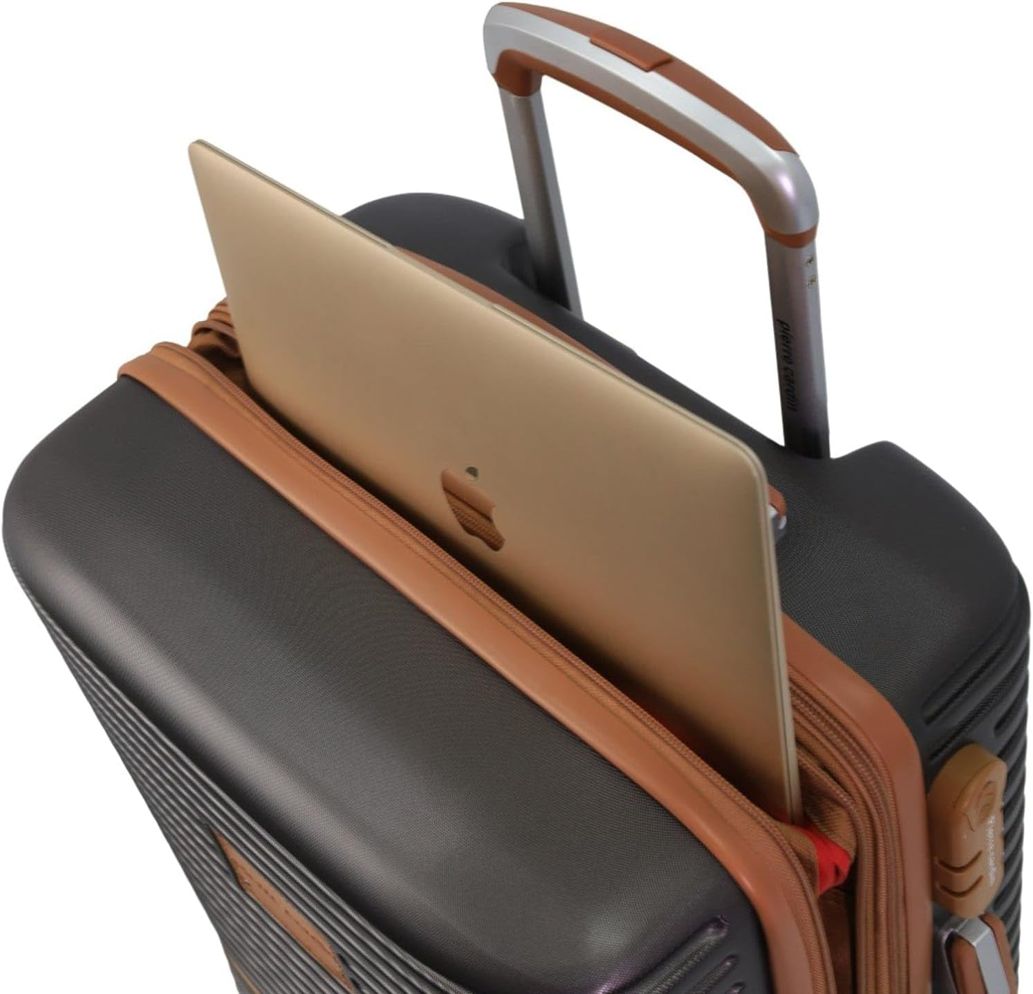 Pierre Cardin 54Cm Cabin Hard Shell Suitcase in Charcoal image number 3