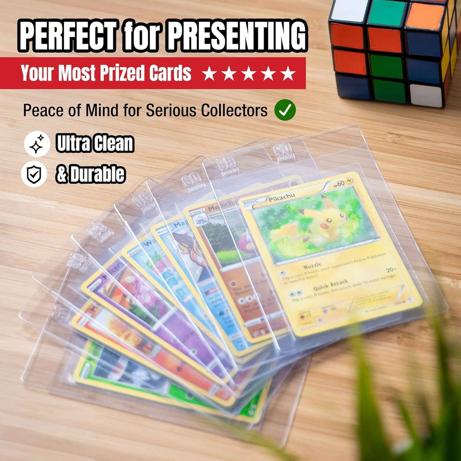 Semi Rigid Card Holders &ndash; 100 Bundle - 50 Card Holders for Trading Cards and 50 Soft Sleeves for PSA, SGC, BGS, CSG - Baseball Card Sleeves - 3-5/16" X 4-7/8" Including 1/2" Lip