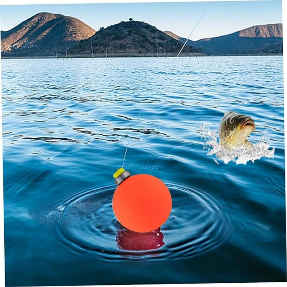 10PCS EVA Foam Fishing Floats, Snap-On Spring Weighted Multipurpose Bobbers for Crappie Bass Panfish Bluegills Trout image number 1