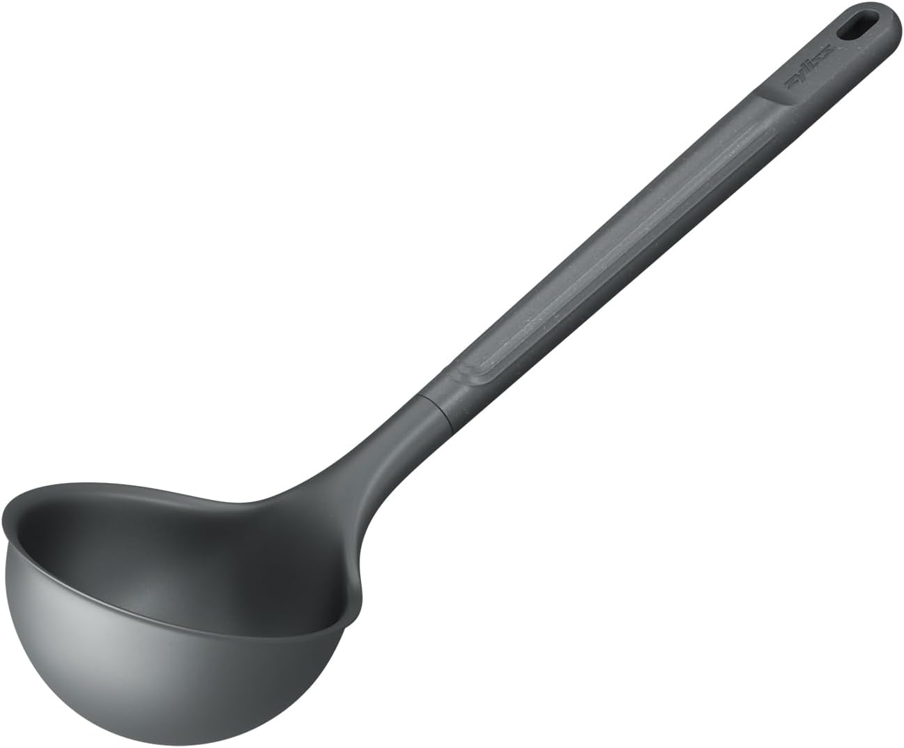 Zyliss Medium Ladle, Sustainable Wheat Straw/Nylon Soup Ladle for Stirring, Serving, & Scooping Soups, Stews, Sauces & More W/Heat Resistant Silicone Head, Dishwasher Safe, 28Cm X 5.5Cm - Beluga Grey image number 2