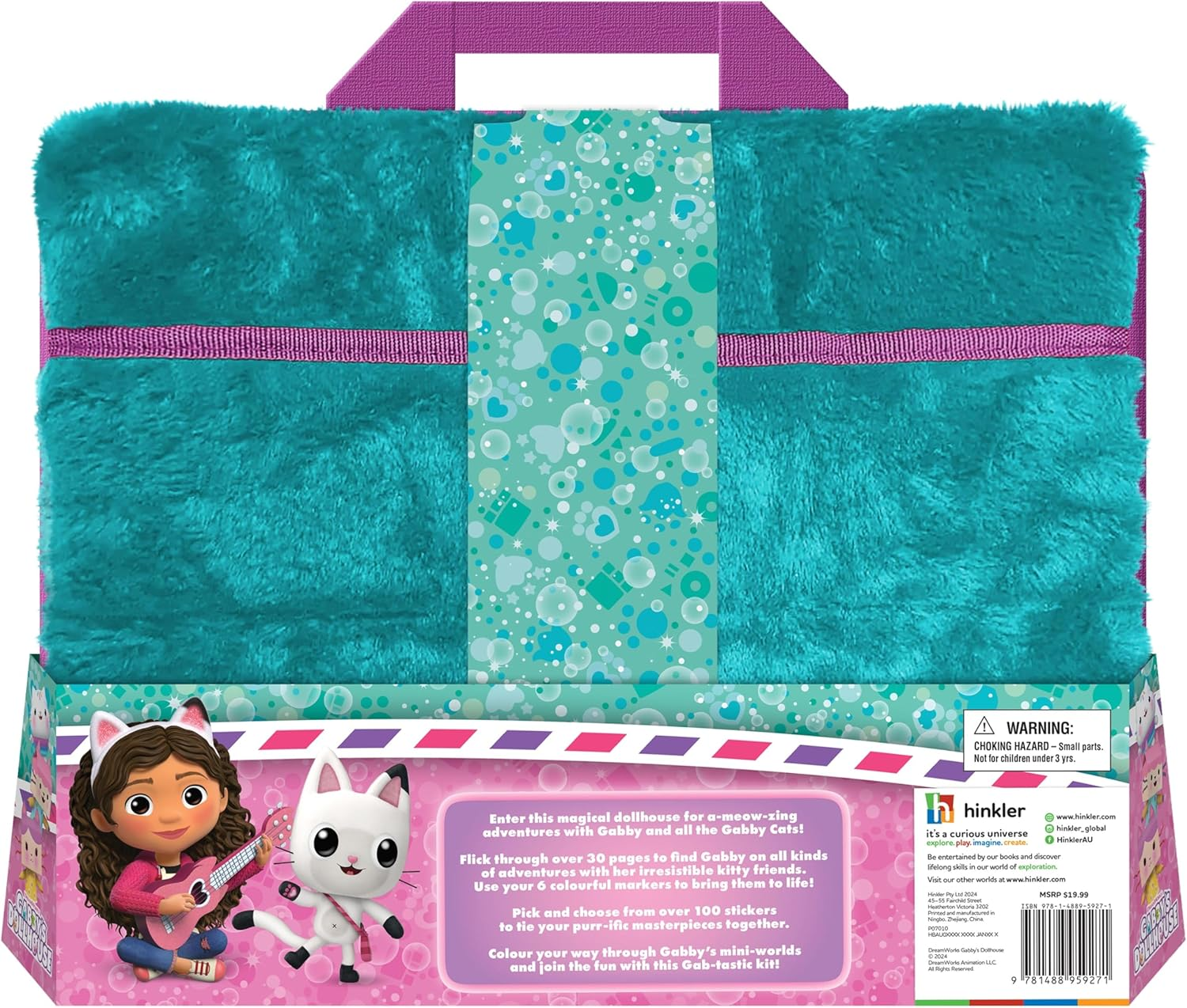 Gabby'S Dollhouse Activity Lap Desk - 64-Page Colouring and Activity Pad with 6 Markers, 100+ Stickers, and Sturdy Lap Desk image number 1