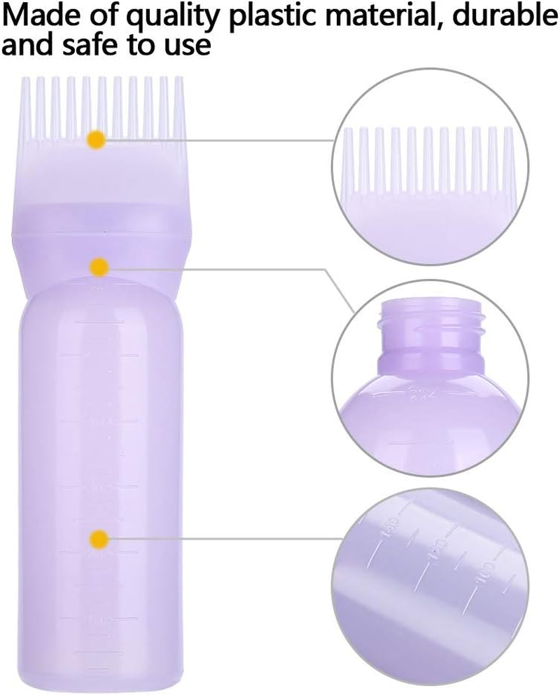 Honiwu Hair Applicator Bottle, 160 Ml Hair Oil Applicator, Hair Dye Brush Bottle, Root Comb Applicator Bottle for Hair Dye image number 1