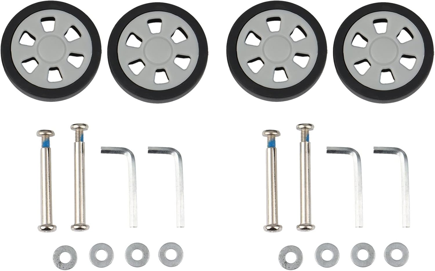 2X Luggage Accessories Wheels Aircraft Suitcase Pulley Rollers Mute Wheel Wear- Parts Repair 55X12Mm image number 6