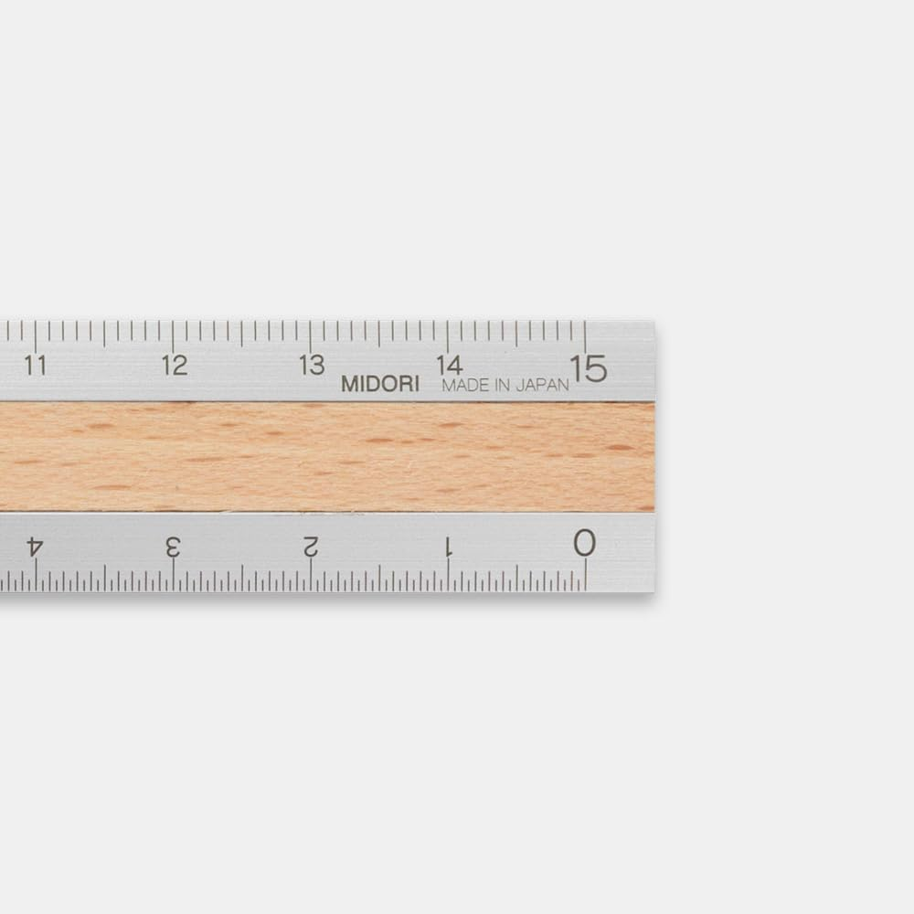 Midori Multi Aluminium Ruler 15Cm Light Brown image number 3