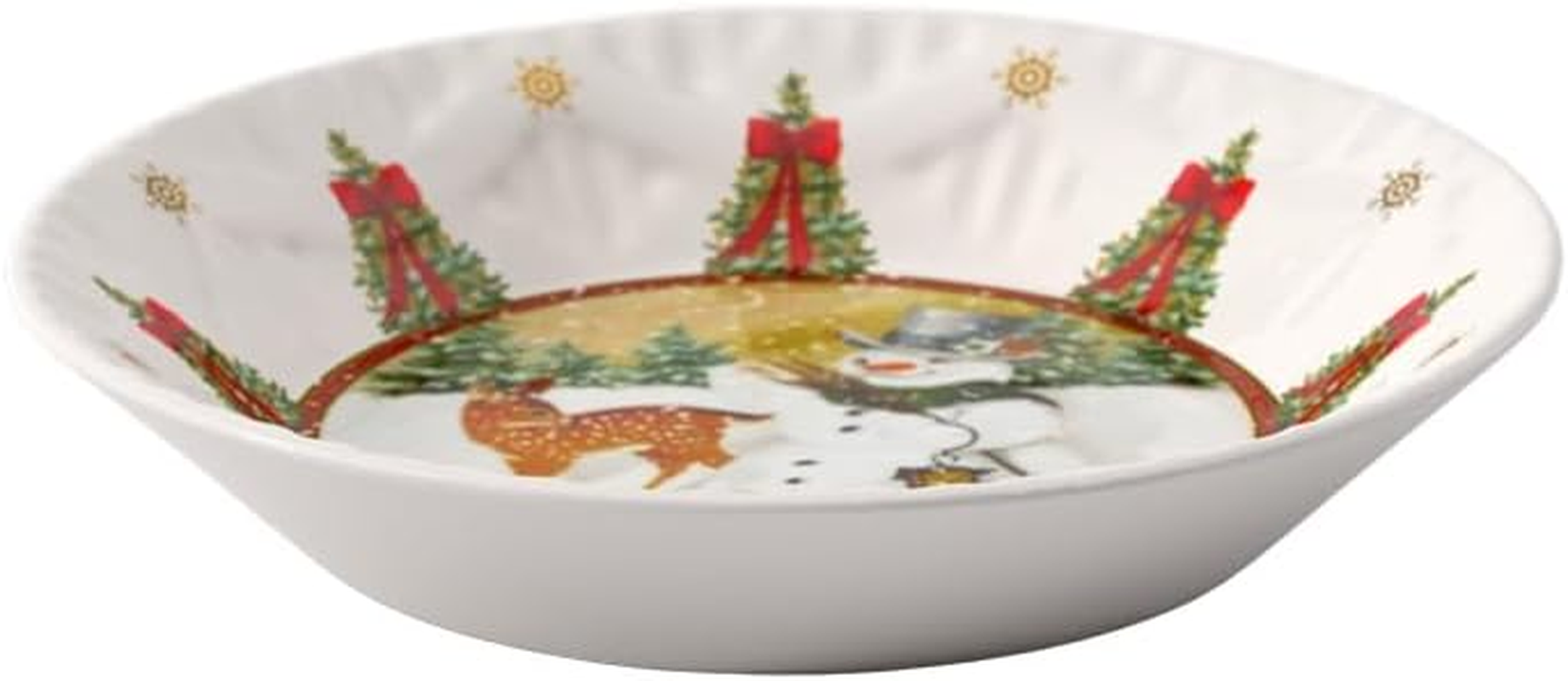 Villeroy & Boch - Toy'S Fantasy Small Porcelain Christmas Bowl, Serving Bowl with Snowman and Animals, Ceramic Bowl, Christmas Plate Deep image number 1