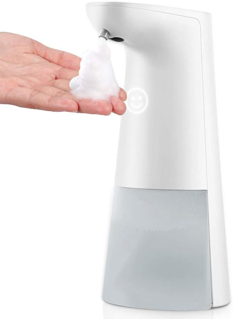 LAOPAO Automatic Hands Free Foaming Soap Dispenser, 240Ml Countertop Touchless Soap Pump for Bathroom Kitchen Xmas Gift - All White image number 3