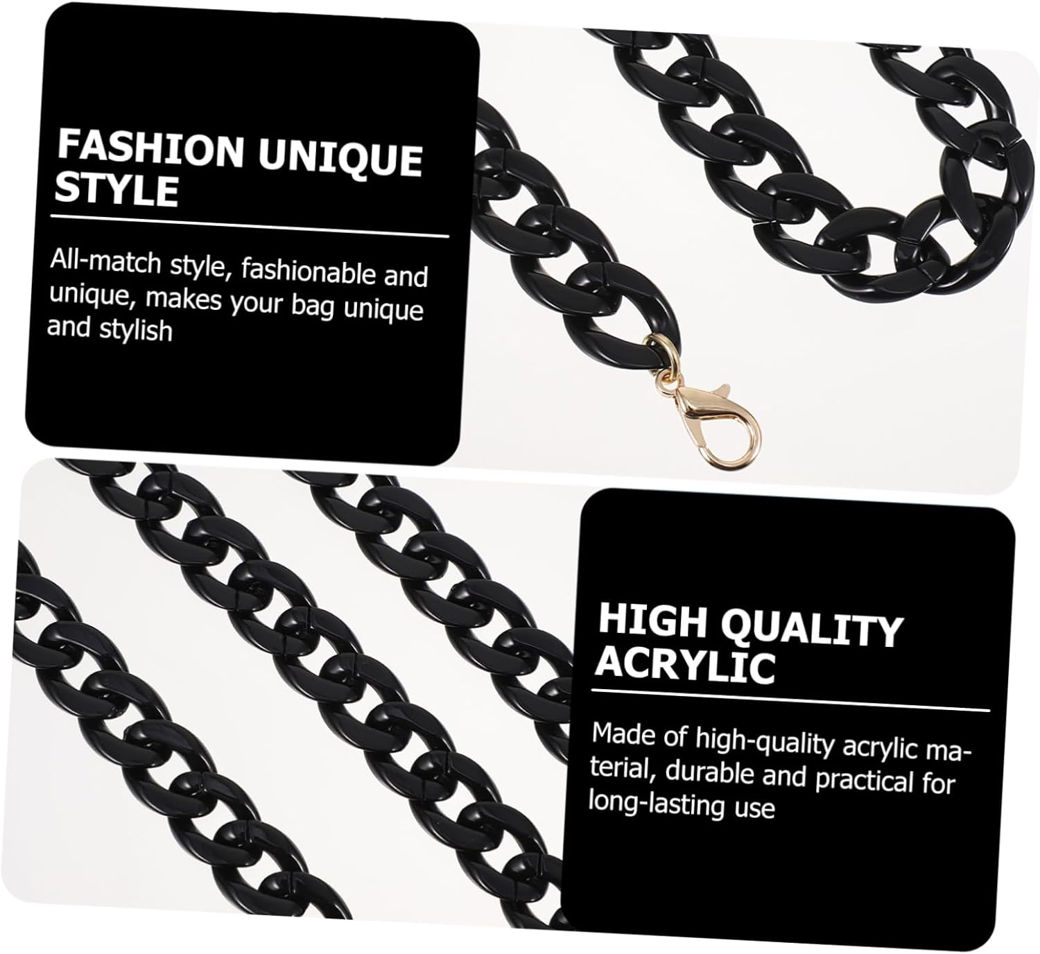 CHILDWEET DIY Bag Chain Small Fish Bone Chain Purse Decorative Replacement Strap for Handbag image number 6