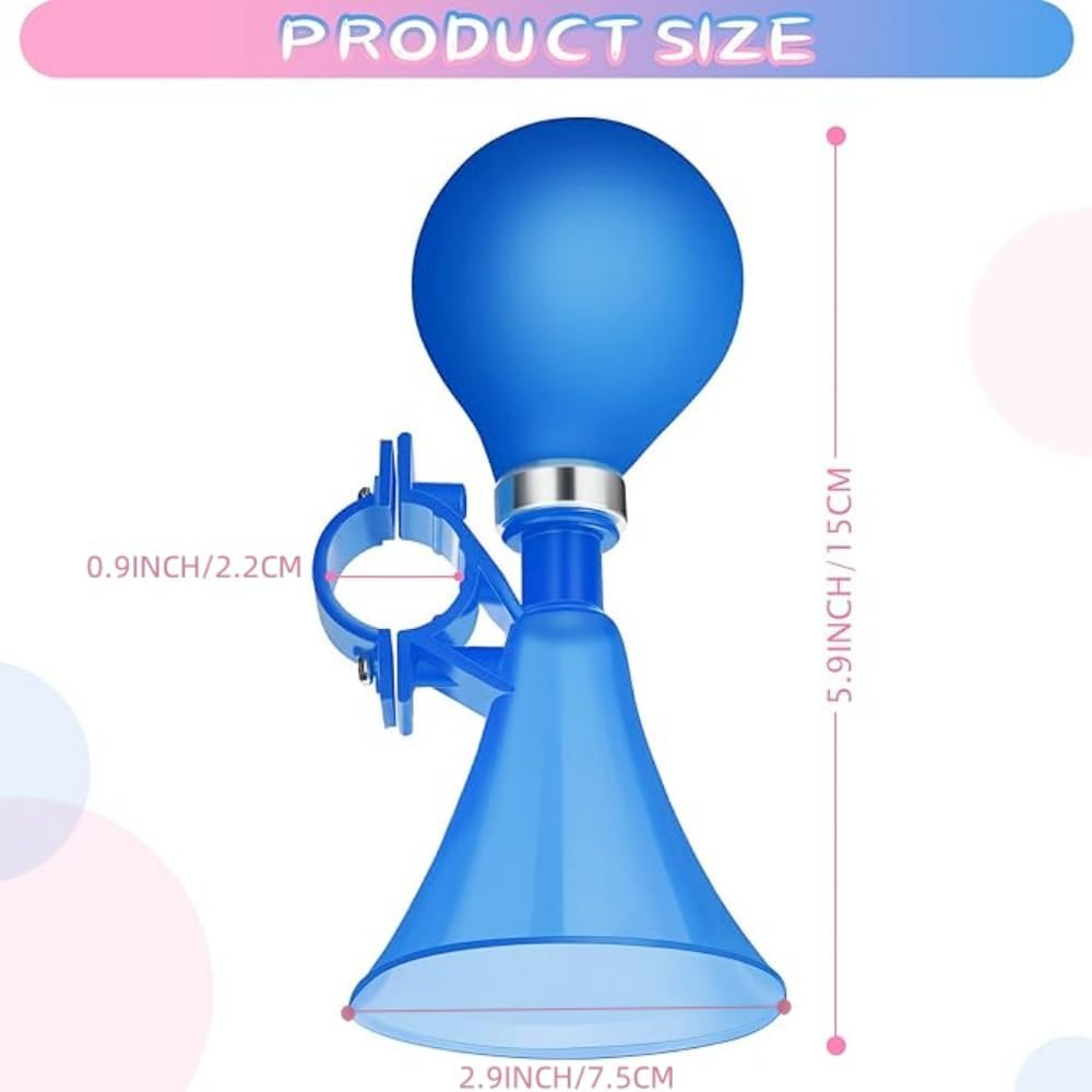 2Pcs Bicycle Horn,Kids Bike Horn,Small Air Squeeze Honking Horn,Scooter Horn Children'S Bell Plastic Vintage,Handlebar Bicycle Horn,Snail Air Horn for Girls or Boys - Pink image number 3