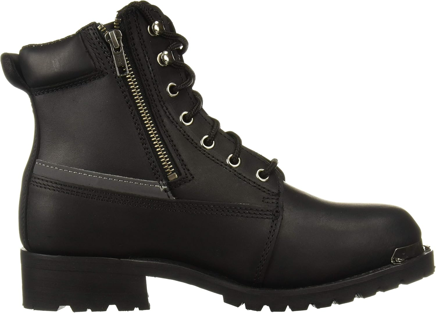 Ad Tec Men'S Double Side Zipper, Reflective Riding Boot Full Grain Black Leather image number 3