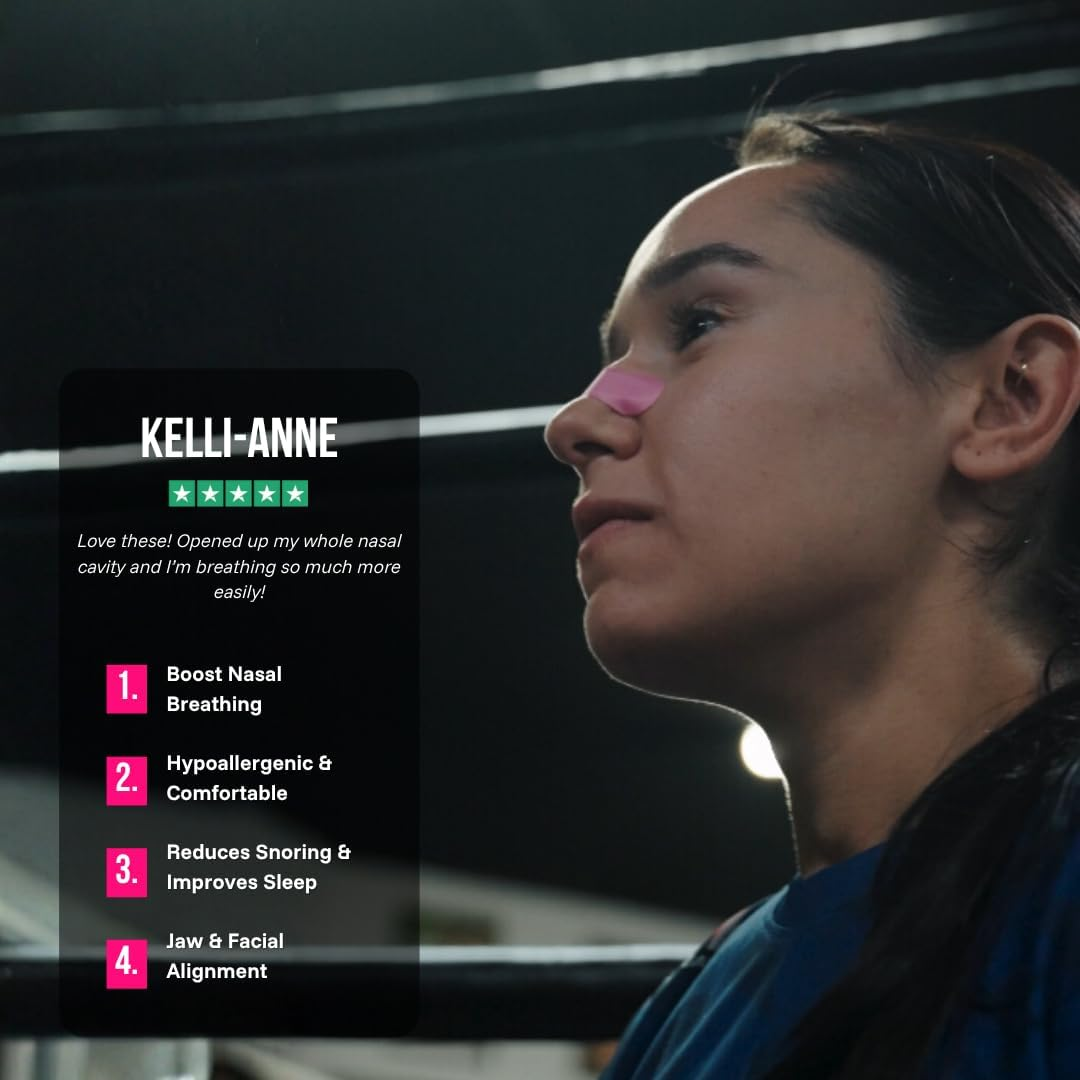 Breatheeze Bundle (90Pcs) - Extra Strength Strong Hold Nasal Strips and Mouth Tape for Snoring, Breathing, Exercise, Sleep, Recovery and Performance | Breathe Better, Breathe Right and Perform at Your Best | Bundle VALUE PACK image number 5