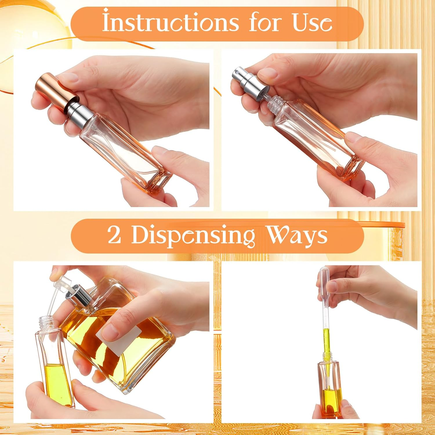 Domensi 30 Pcs 10 Ml Perfume Decanter Kit Travel Size Refillable Mini Cologne Perfume Bottle Empty Portable Atomizer Sprayer for Glass Fine Mist Sprayer Travel Kit Makeup Spray Bottles Set image number 1