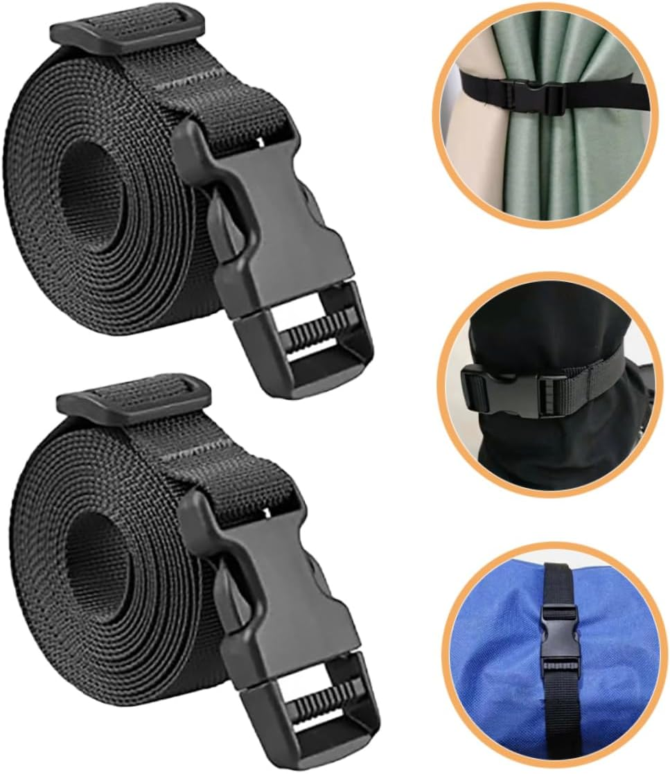6Pcs Outdoor Luggage Straps with Elastic Buckles Heavy Duty Suitcase Binding Straps for Secure Travel Versatile Travel Gear for Suitcases and Backpacks and Effortless image number 4
