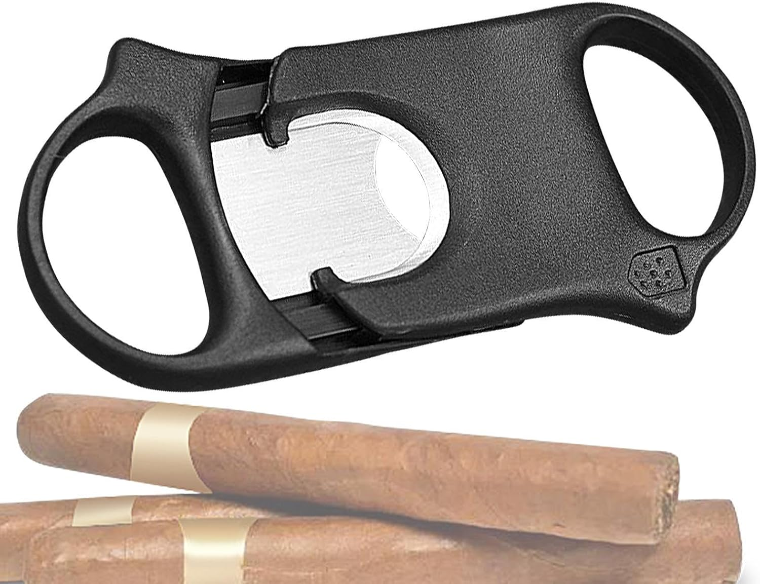 Cigars Cutter Guillotine,Guillotine Scissors Portable Single-Side Broach | Cigars Scissors Thickened Cigars Accessories Smooth Cigars Clippers for Home Workplace Borato image number 4